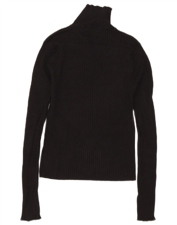 Zara - Jersey con cuello alto para mujer, talla M, viscosa negra