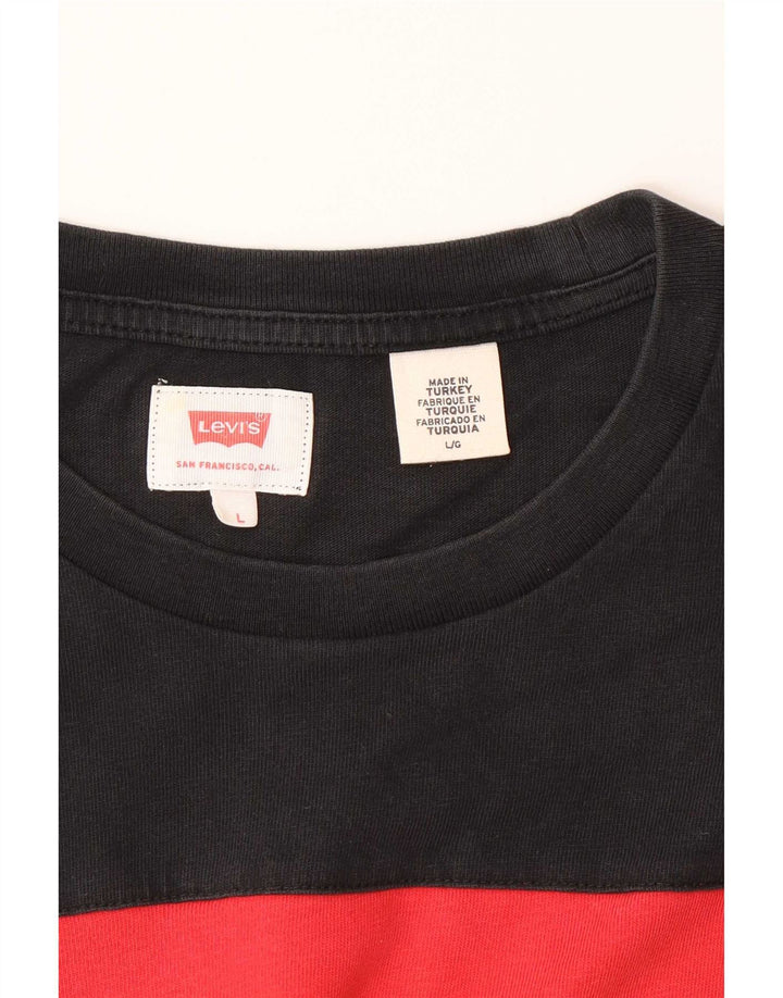 Levi's Camiseta gráfica para hombre, talla grande, color negro