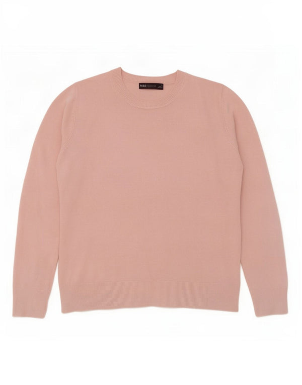 Marks & Spencer - Jersey de cuello redondo para mujer, talla 40, color rosa medio