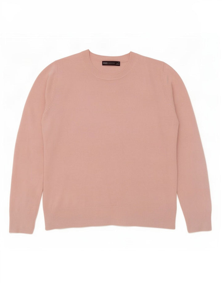 Marks & Spencer - Jersey de cuello redondo para mujer, talla 40, color rosa medio