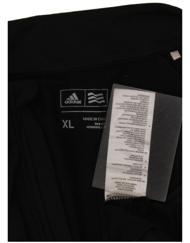 Adidas Hombre Zip Neck Sudadera Jumper XL Negro Poliéster