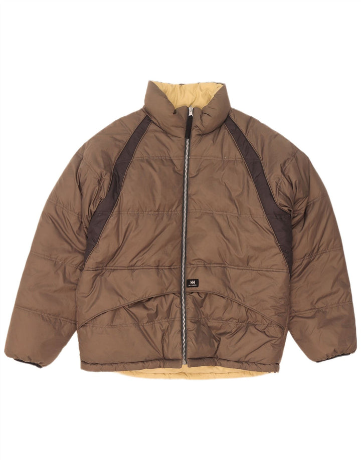 Helly Hansen Chaqueta acolchada reversible para hombre UK 38 Medium Brown Nylon