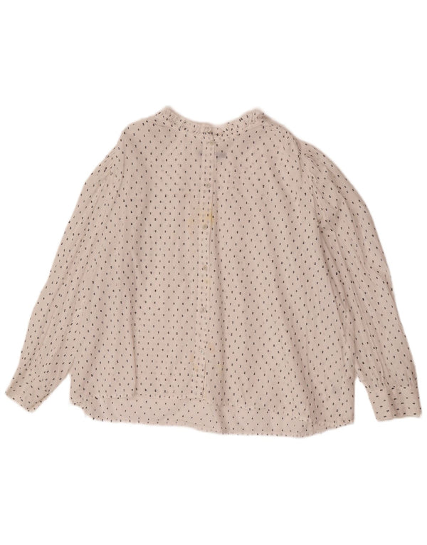 Marks & Spencer Blusa camisera para mujer UK 20 2XL Algodón con lunares blancos