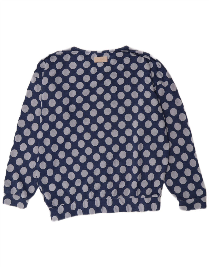 Adidas - Sudadera gráfica para mujer, talla 10, poliéster azul pequeño