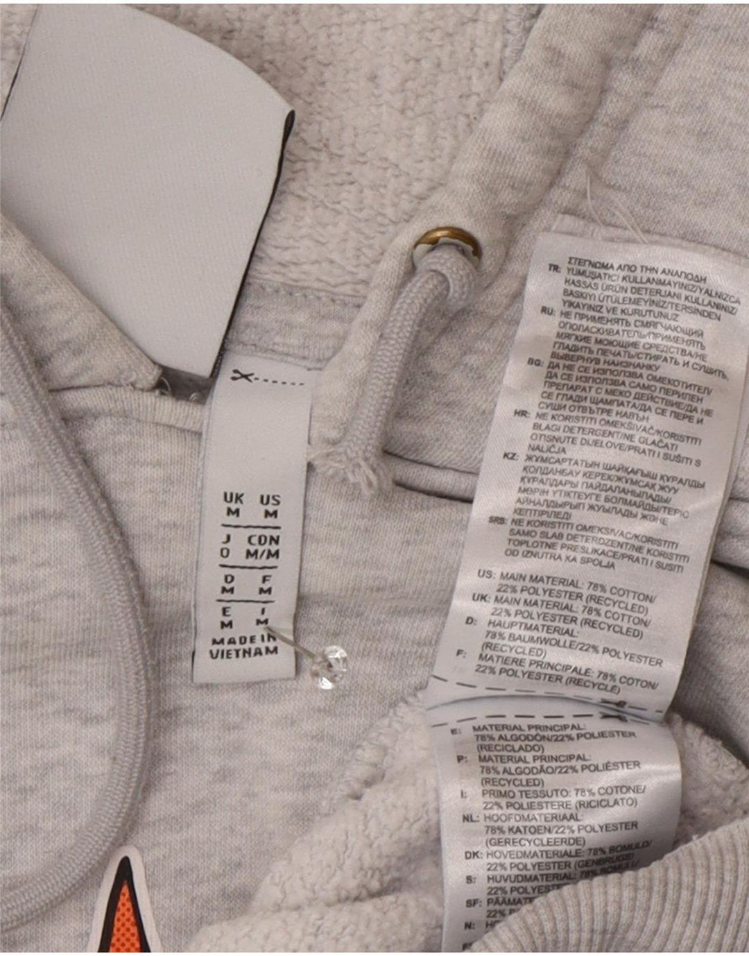 Adidas Hombre Sudadera Con Capucha Gráfica Jersey De Algodón Gris Medio