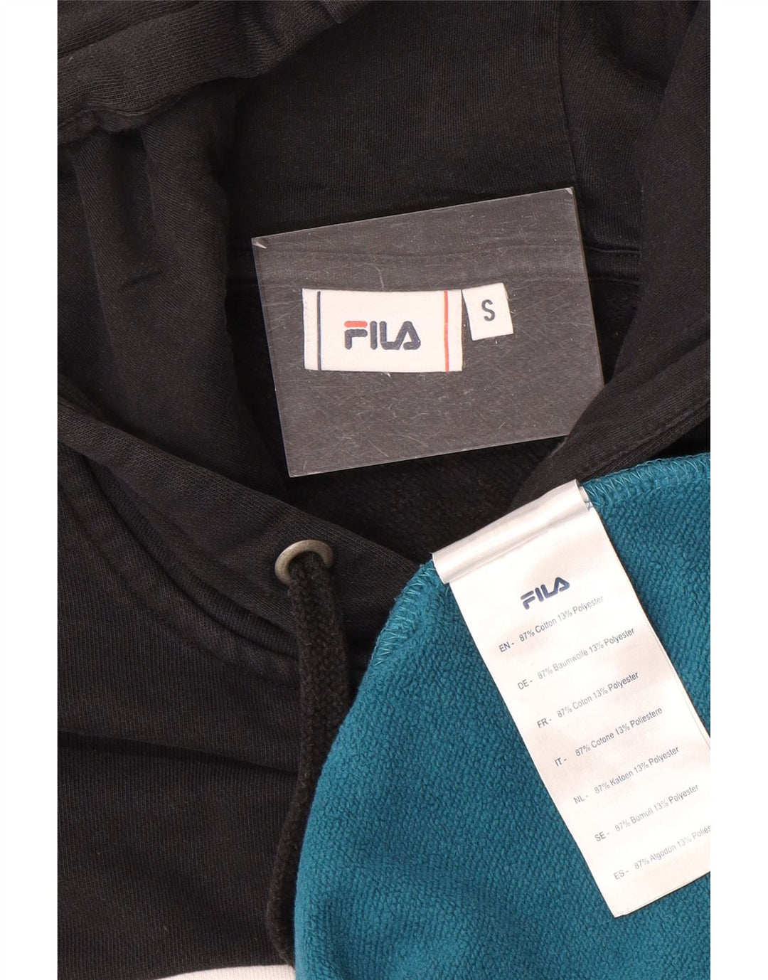 Fila Hombre Sudadera Con Capucha Jumper Small Multicolor Colorblock Algodón