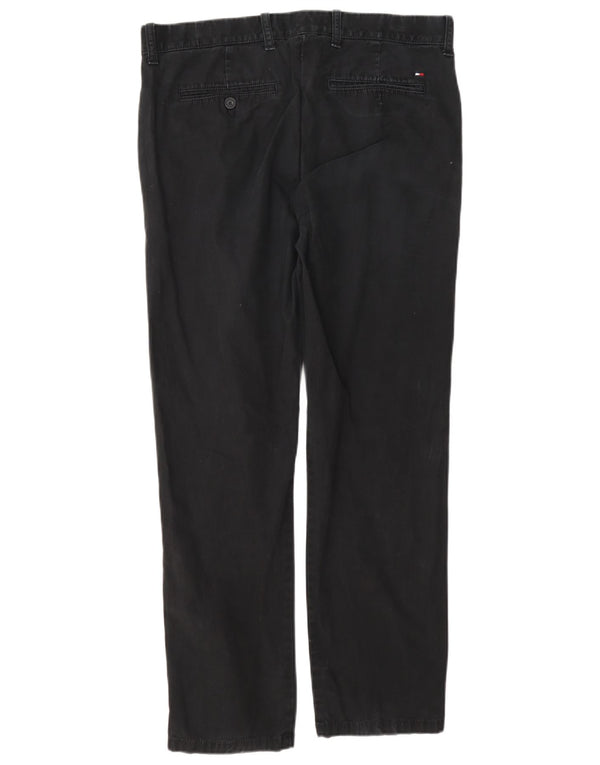 Tommy Hilfiger Mens Straight Chino Trousers W32 L30 Grey Cotton
