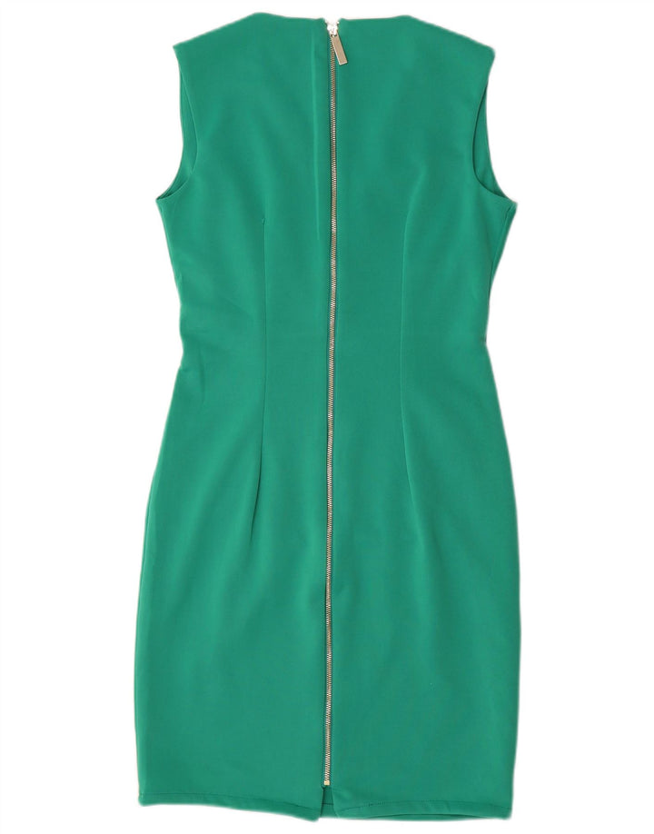 Vestido ajustado sin mangas con cremallera completa para mujer Coast UK 42 Poliéster verde medio