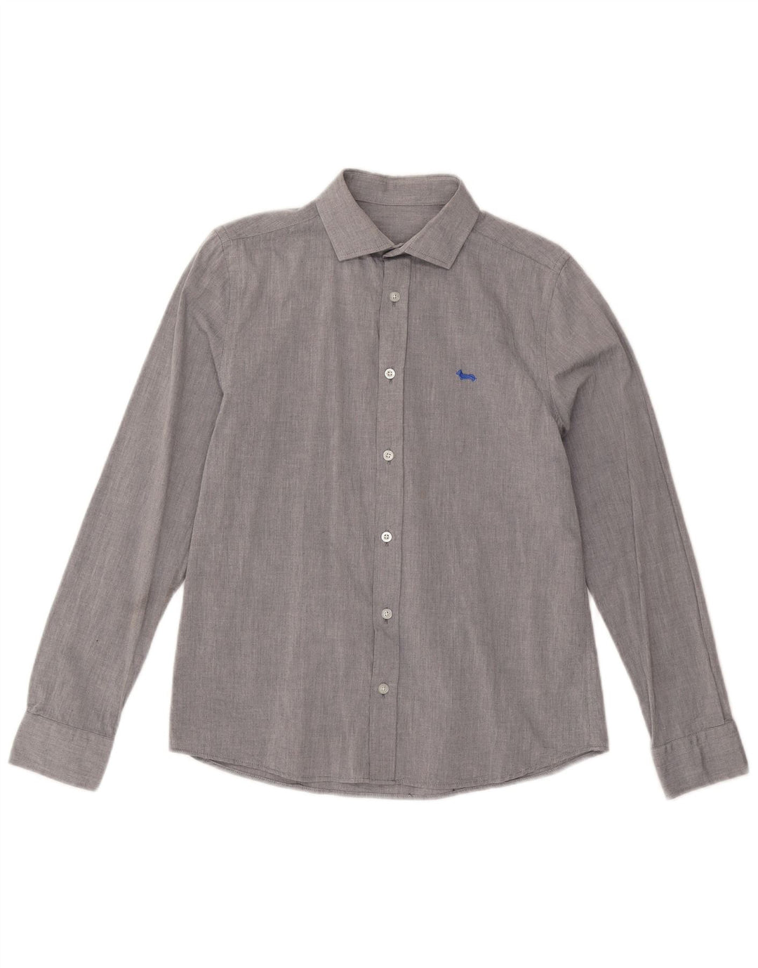HARMONT & BLAINE Camisa ajustada para hombre Algodón gris pequeño