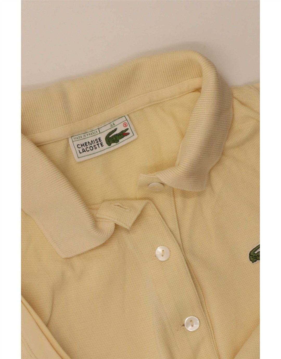 Polo Lacoste Mujer Sin Mangas Talla 44 Grande Amarillo