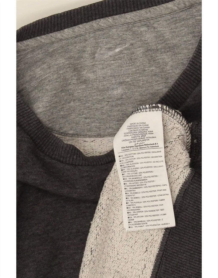 Nike Hombre Dri Fit Sudadera Jumper Algodón Gris Medio