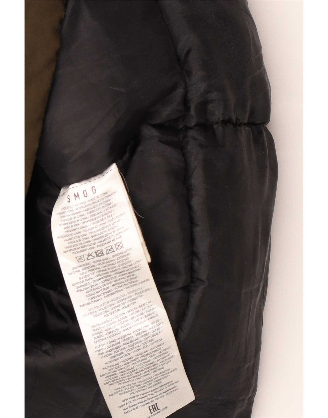 Smog Parka con capucha para hombre UK 42 XL Caqui Poliéster