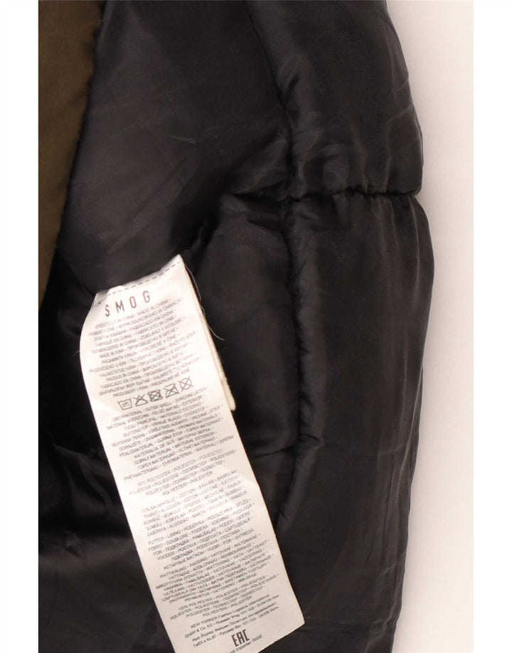 Smog Parka con capucha para hombre UK 42 XL Caqui Poliéster