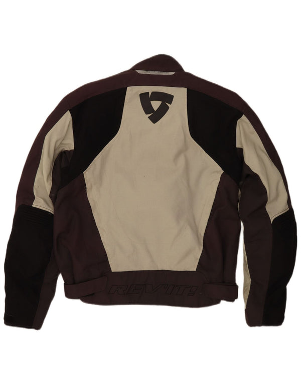 Chaqueta Rev'it Motorstyle Graphic Racer para hombre UK 42 XL Bloque de color beige
