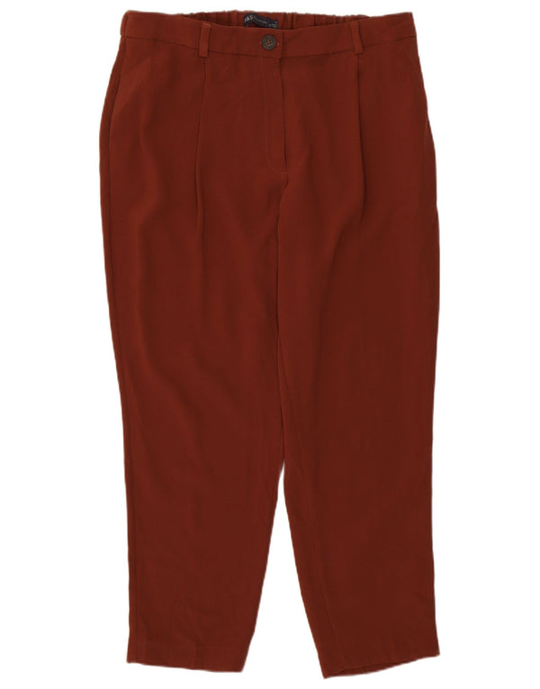 Marks & Spencer Pantalones cortos con pinzas para mujer UK 40 Large W32 L25 Marrón