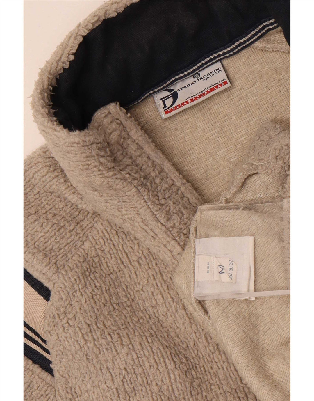 Sergio Tacchini Jersey De Forro Polar Con Cremallera En El Cuello Gris Medio A Rayas
