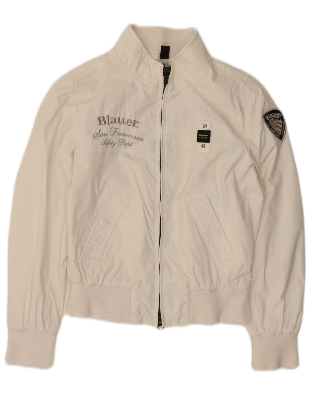 Blauer Chaqueta Bomber con Estampado para Niñas 9-10 Años Blanco Clásico