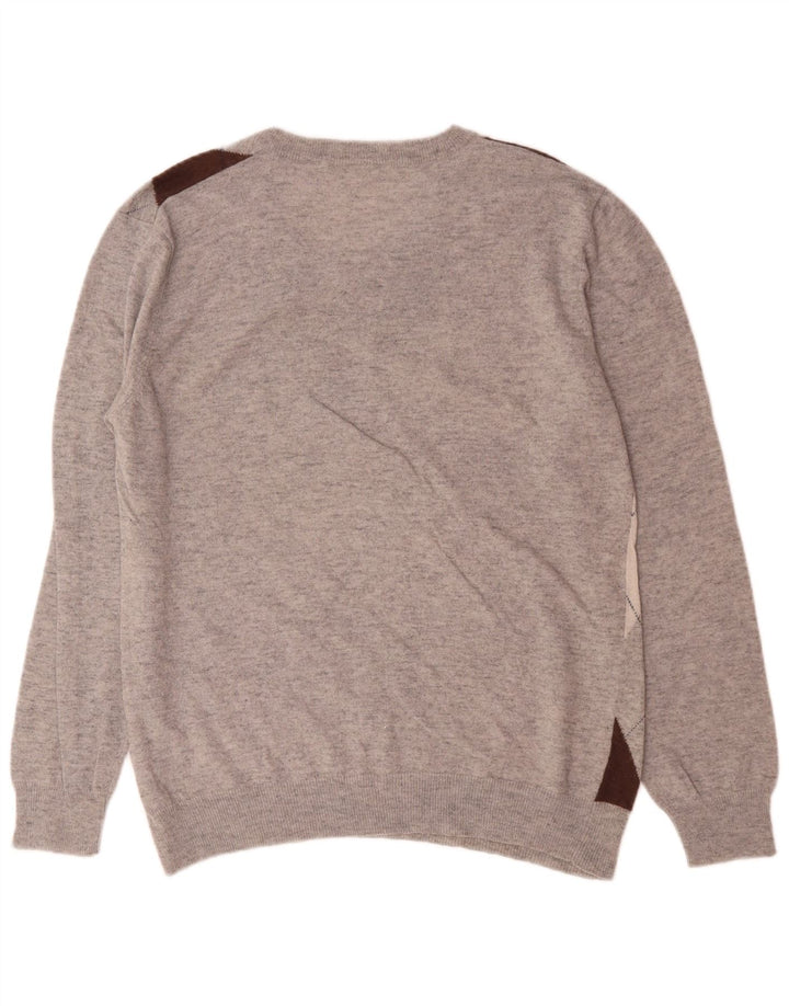 Lotto Jersey con Cuello en V para Hombre XL Gris Argyle/Lana Diamante