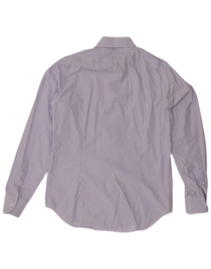 MASSIMO DUTTI Camisa Hombre Talla 15 38 Algodón Rayas Azul Medio