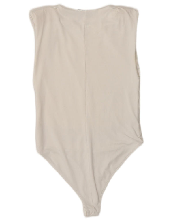Body Zara Mujer UK 40 Mediano Blanco