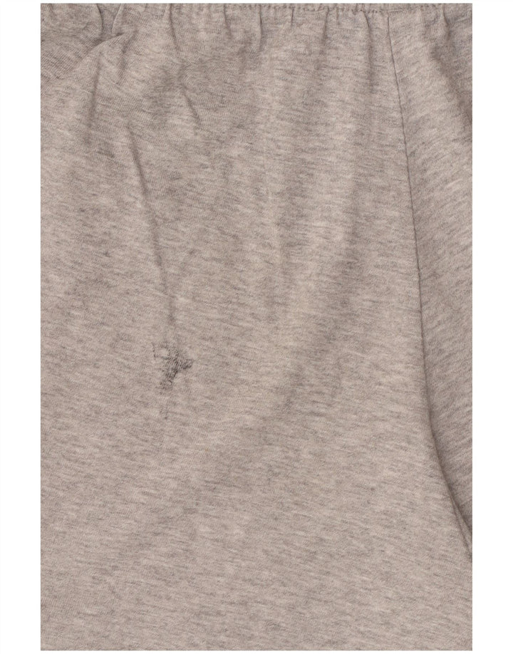 Pantalones cortos deportivos Adidas para hombre de algodón moteado gris medio