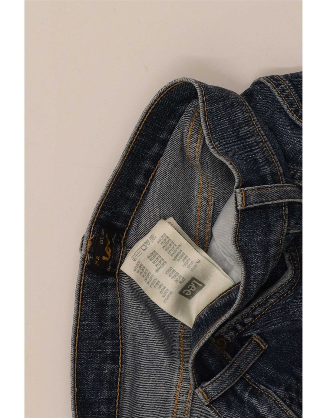 Lee Mens Powell Vaqueros Slim Desgastados W33 L34 Algodón Azul