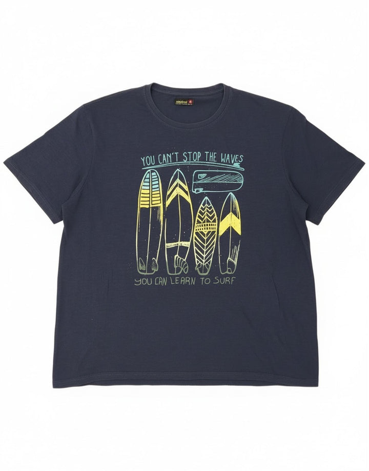Mistral Camiseta gráfica para hombre Top 2XL Azul marino
