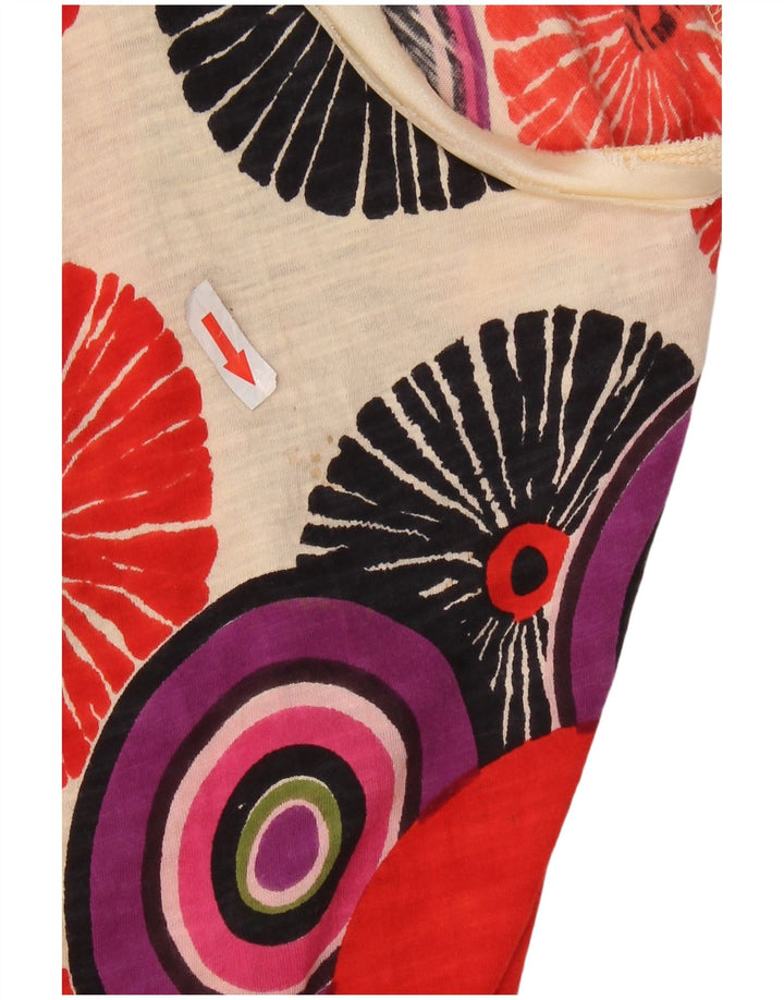 Desigual Blusa para mujer Top UK 44 Medio Multicolor Patchwork Poliéster