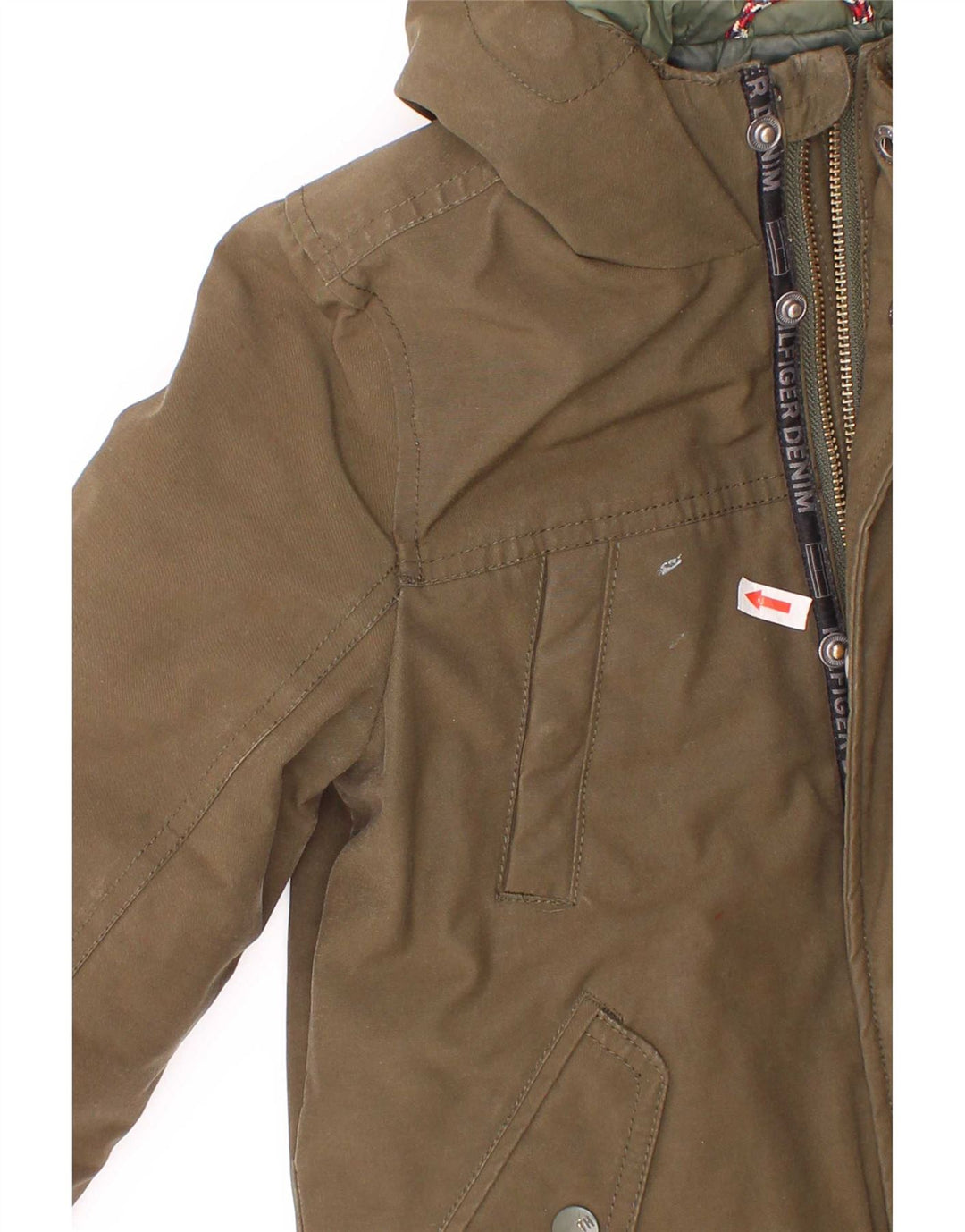 Tommy Hilfiger Parka con capucha para niños 5-6 años Caqui Poliéster
