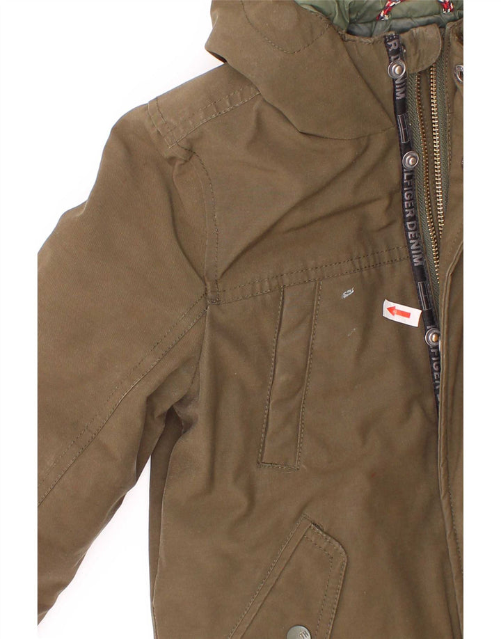 Tommy Hilfiger Parka con capucha para niños 5-6 años Caqui Poliéster