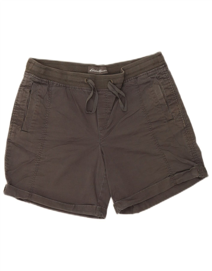 Eddie Bauer Pantalones cortos para mujer US 10 Grande W32 Algodón gris