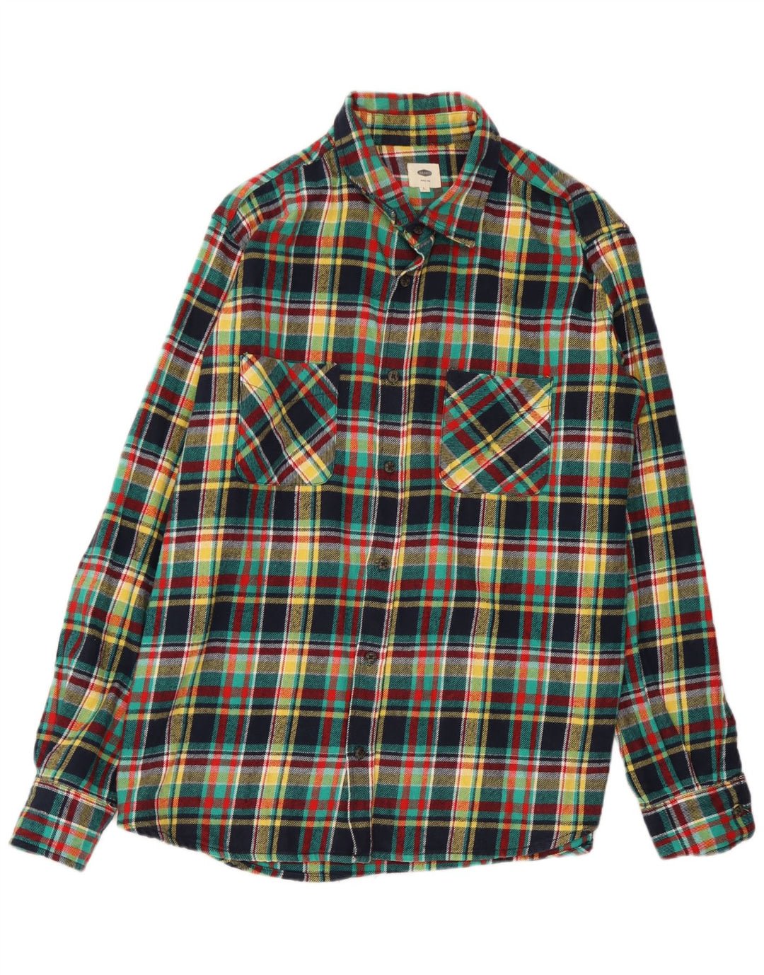 Camisa de franela Scout para hombre de algodón a cuadros multicolores grandes