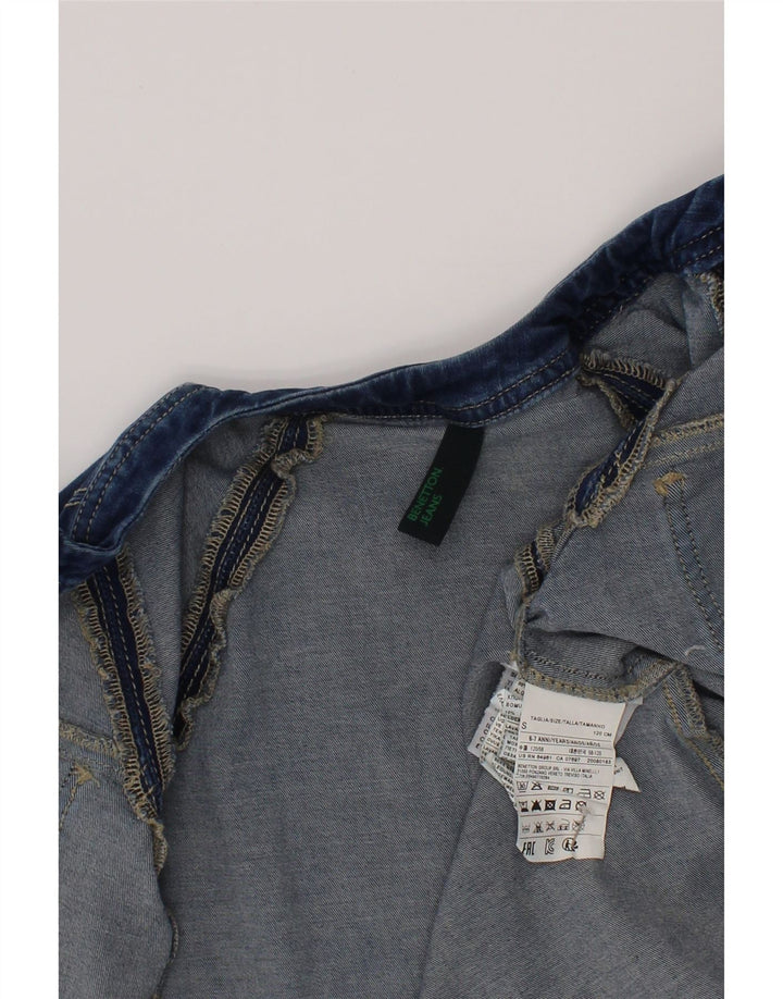 Benetton Chaqueta Vaquera Niña 6-7 Años Small Azul Algodón