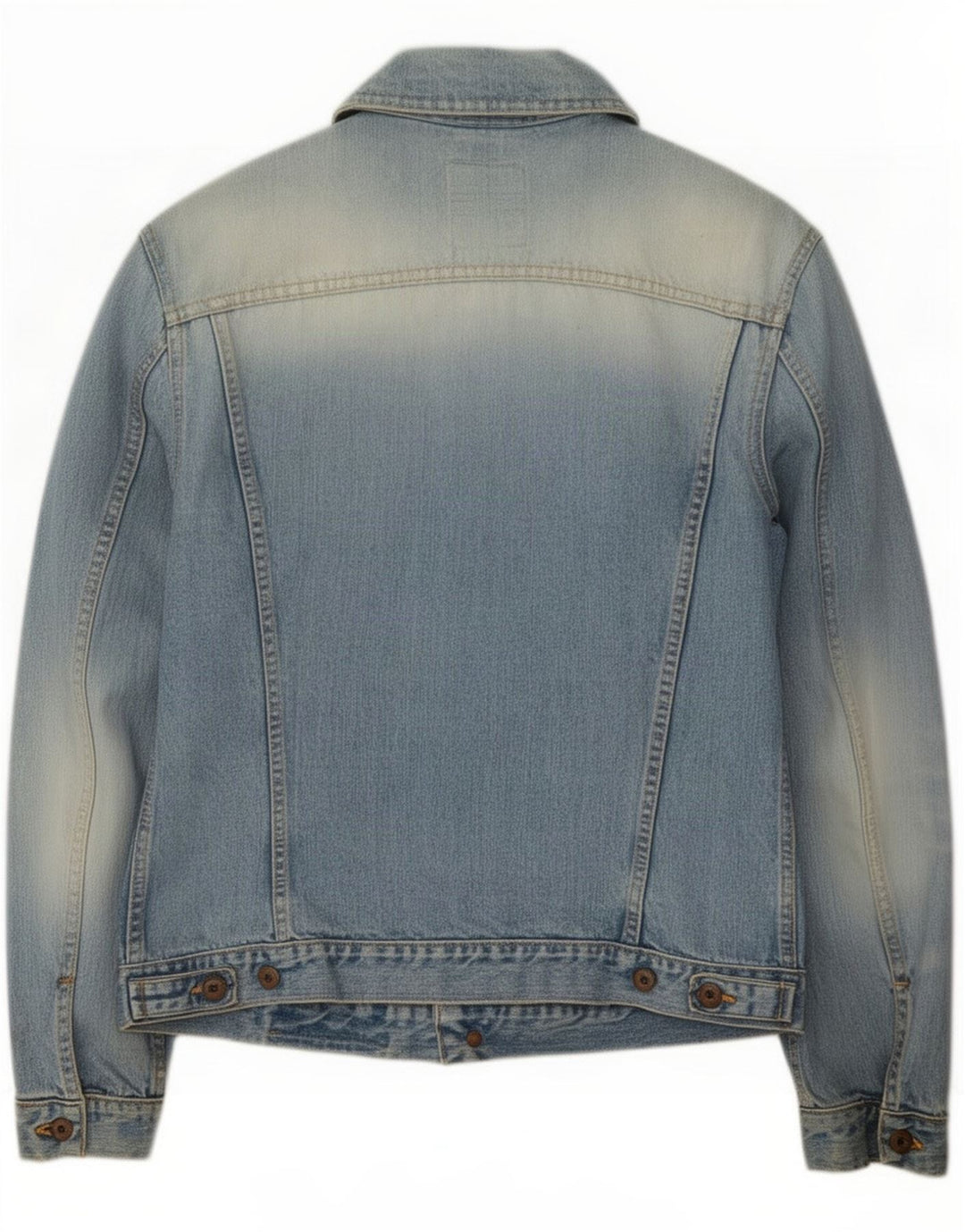 Roy Rogers Chaqueta vaquera desgastada con lavado ácido para hombre UK 36 Small Blue
