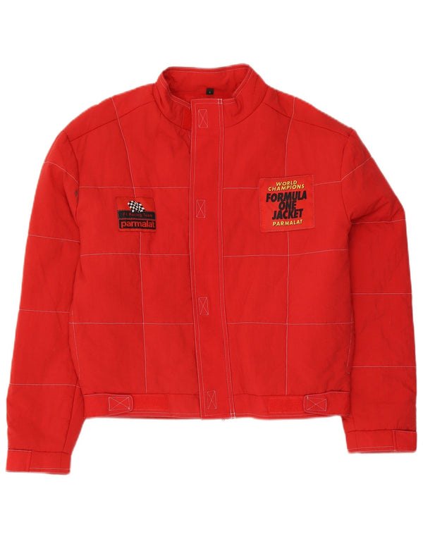 Parmalat Chaqueta de carreras con gráfico de Fórmula Uno para hombre UK 36 Small Red Nylon