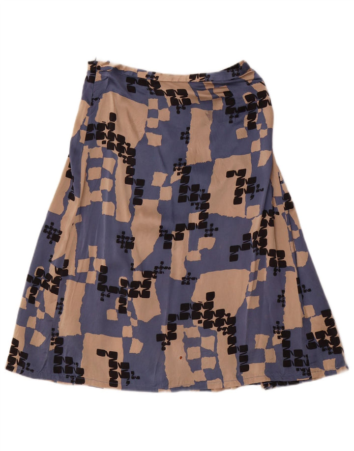 LES COPAINS Conjunto de falda de 2 piezas para mujer IT 42 Medium W28 Seda geométrica azul