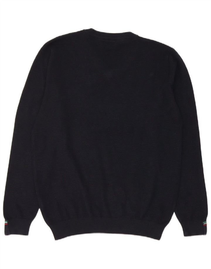 Avirex Jersey De Punto Con Cuello En V Para Hombre Viscosa Azul Marino Medio