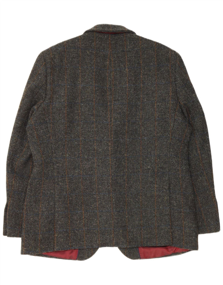 MARKS & SPENCER Chaqueta tipo blazer de 2 botones para hombre EU 54 2XL Lana virgen a cuadros verdes