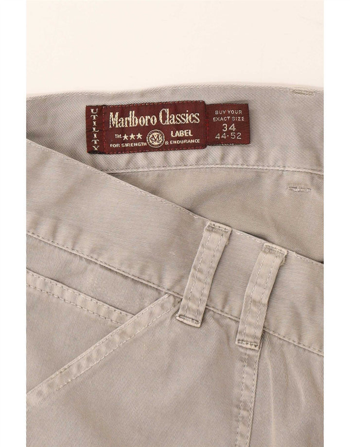 Marlboro Classics Shorts cargo para hombre grande W34 Algodón gris