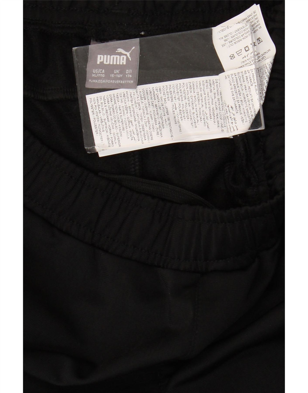 PUMA Pantalón Chándal Niño 15-16 Años Negro Poliéster