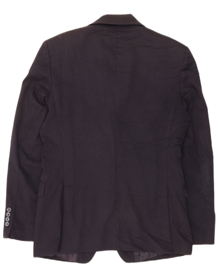 Zara Chaqueta tipo blazer de 2 botones para hombre EU 48 Algodón azul marino mediano