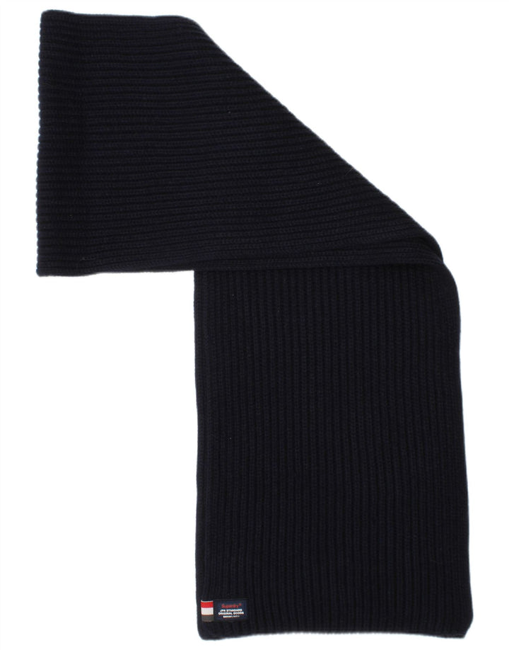 Superdry Bufanda rectangular de punto para hombre Talla única Azul marino Acrílico Clásico