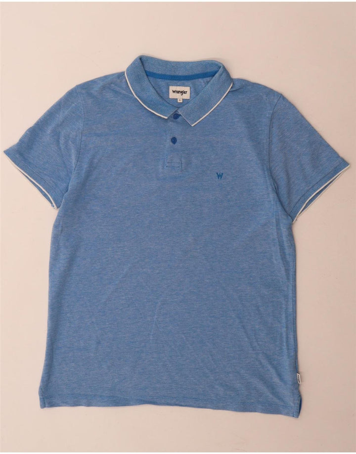 Polo Wrangler para hombre de algodón azul grande