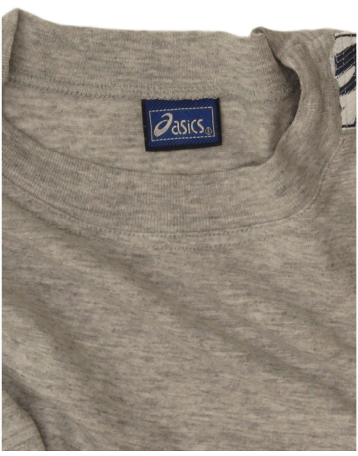 Asics - Camiseta corta con gráfico para mujer (talla 40), color gris medio