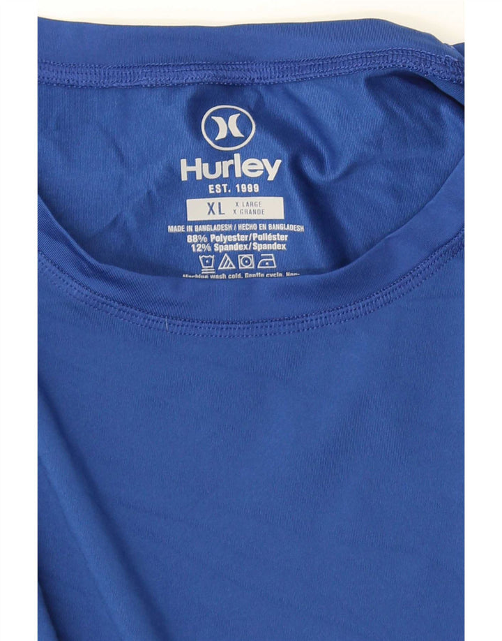 Hurley Hombre Graphic Top Manga Larga XL Poliéster Azul