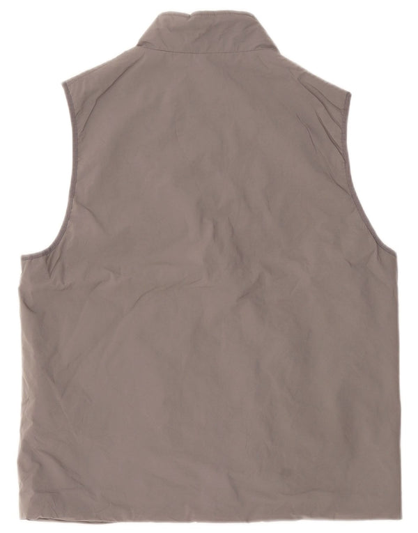 Zara Mens Gilet UK 40 Grande Poliéster Gris