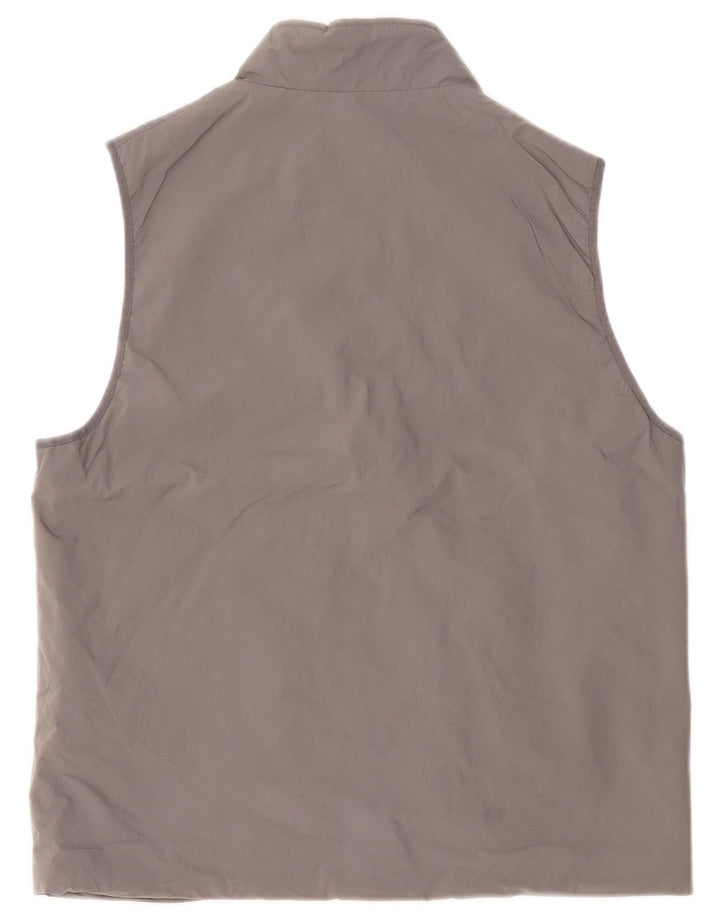 Zara Mens Gilet UK 40 Grande Poliéster Gris