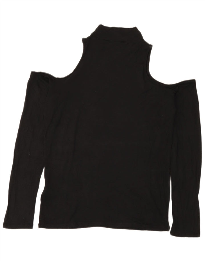 Lipsy Blusa con hombros descubiertos para mujer UK 42 Medium Viscosa negra