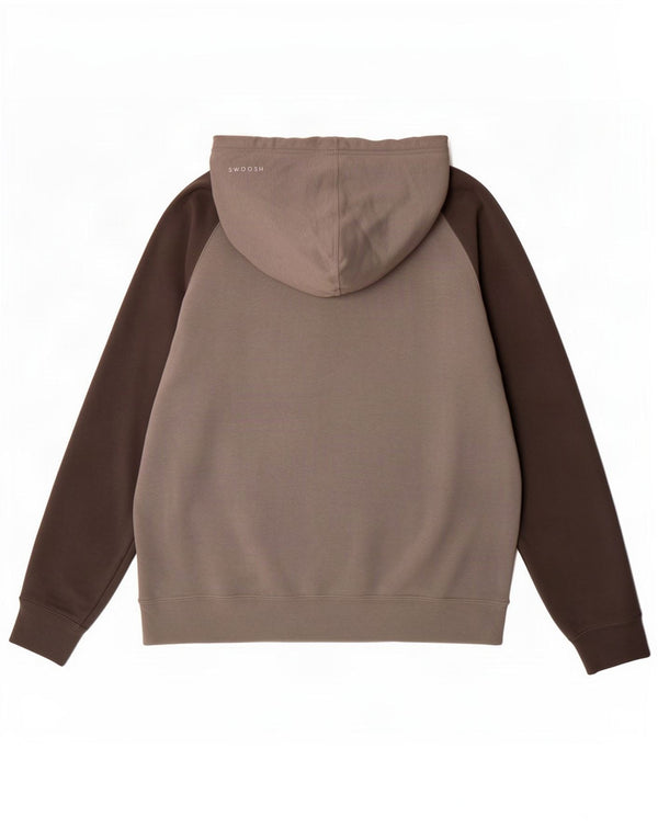 Nike Hombre Swoosh Graphic Sudadera con capucha Jumper XL Gris Colorblock Algodón