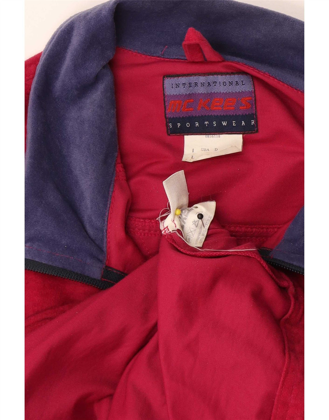 MC Kee's Chaqueta tipo chándal de terciopelo sin mangas para hombre, talla grande, color rosa